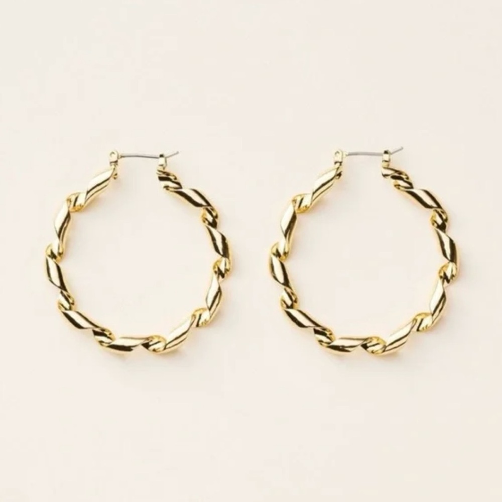 Metal Ribbon Hoop Earrings - kate spade new york x Target Gold